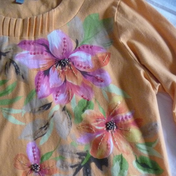 Samantha Grey sz XL 3/4th sleeve top - Picture 2 of 4